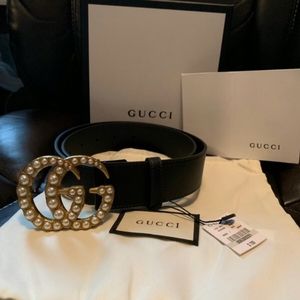 Gucci pearl belt